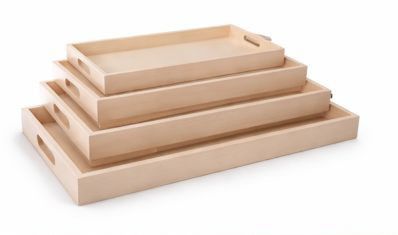 Premium Wooden Serving & Gift Hamper Tray Set with Handles | Multipurpose Storage & Wedding Packing Trays