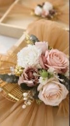 Luxury Wedding Trousseau Packing Tray with Floral & Net Decoration | Bridal Gift Presentation Hamper Tray