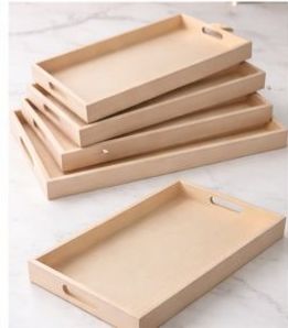 Premium Wooden Serving & Gift Hamper Tray Set with Handles | Multipurpose Storage & Wedding Packing Trays