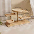 Premium Wooden Multi-Tier Display Stand | Bamboo Serving, Hamper & Wedding Decoration Tray Organizer